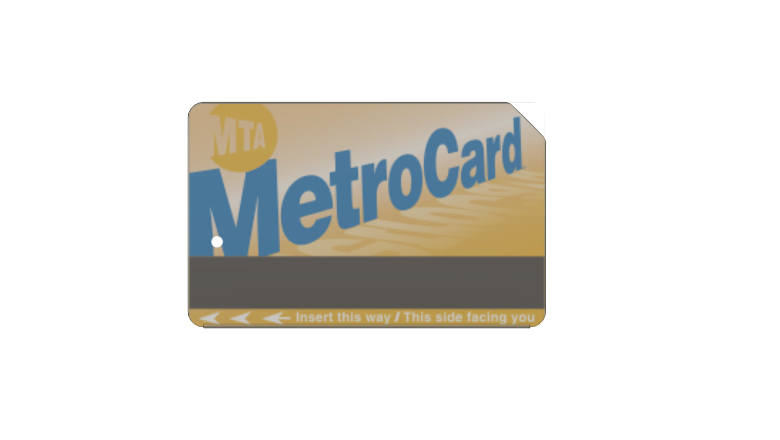 MTA MetroCard front view