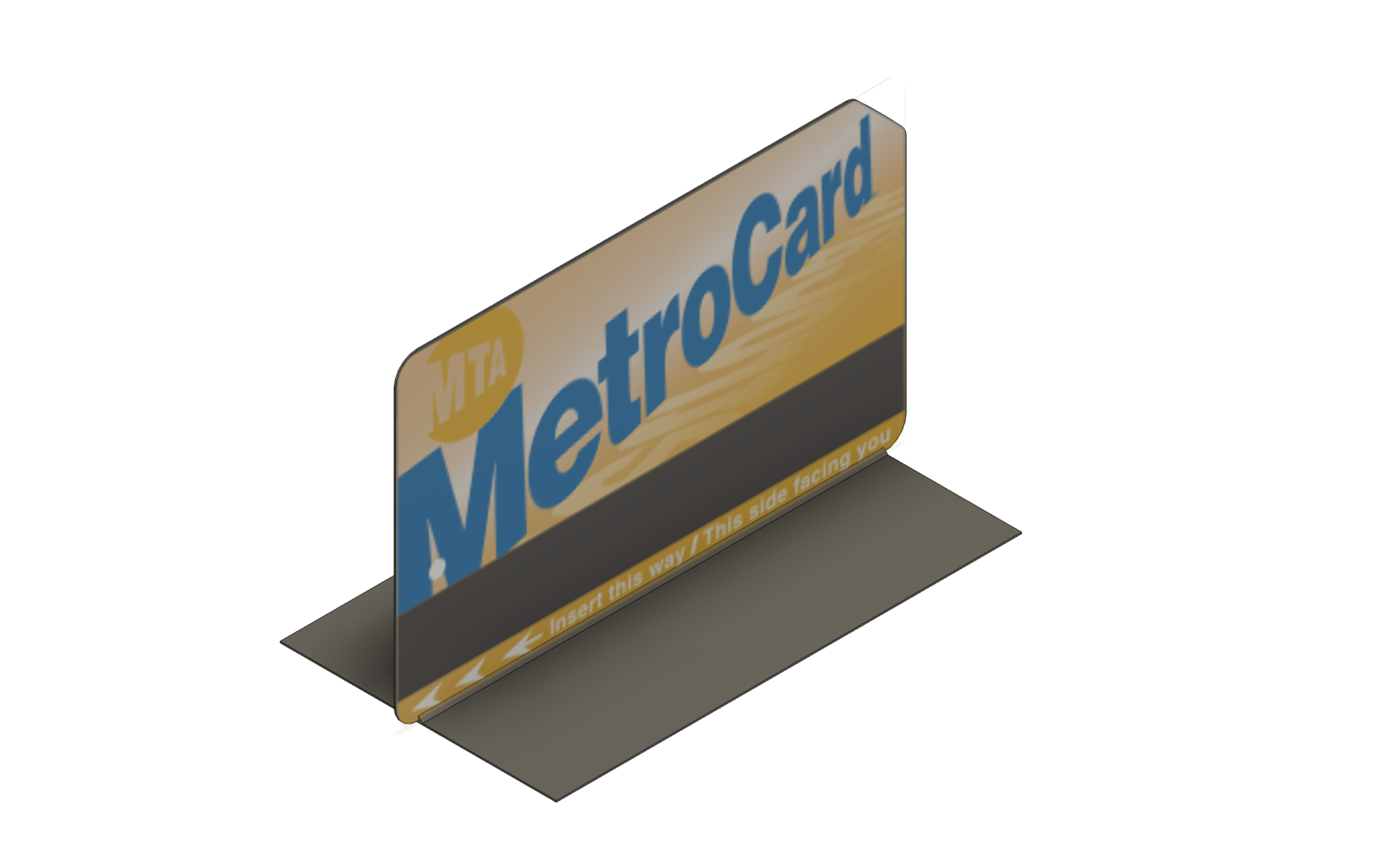 MTA MetroCard 3D rendering