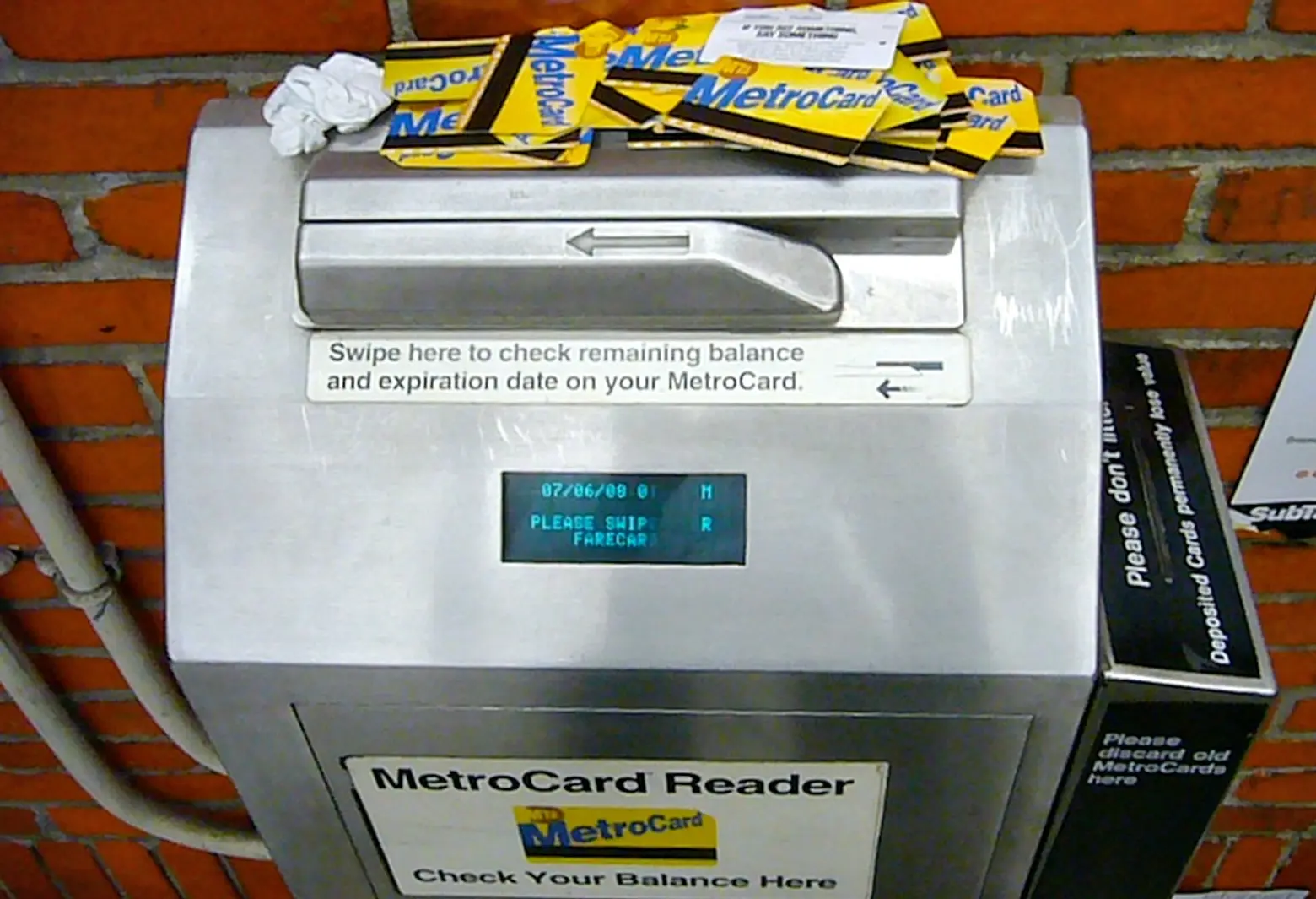 MetroCard subway turnstile