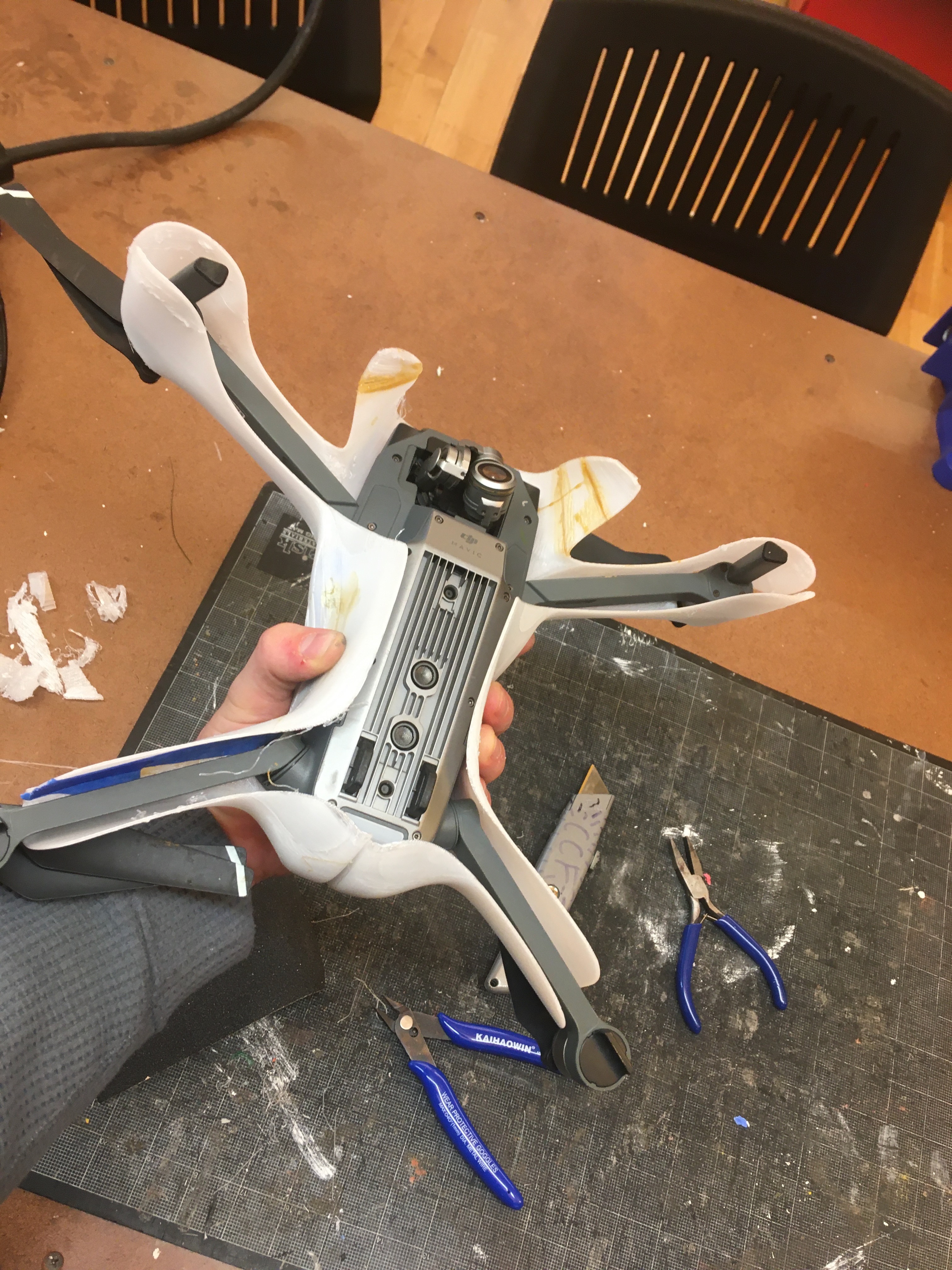 Shell printed on ITP Bamboo printer showing ultrasonic sensors and two-piece design