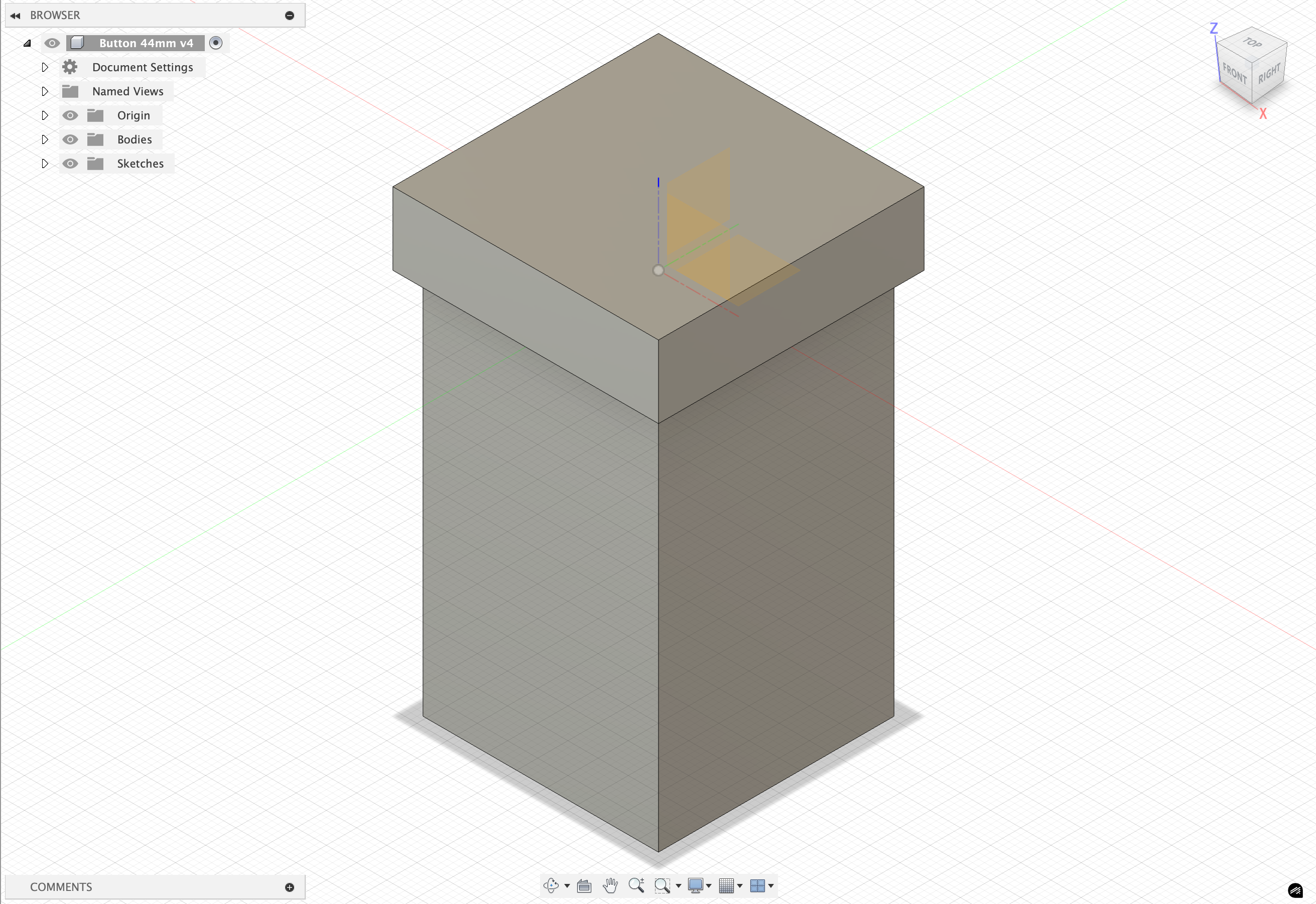 Button block out design