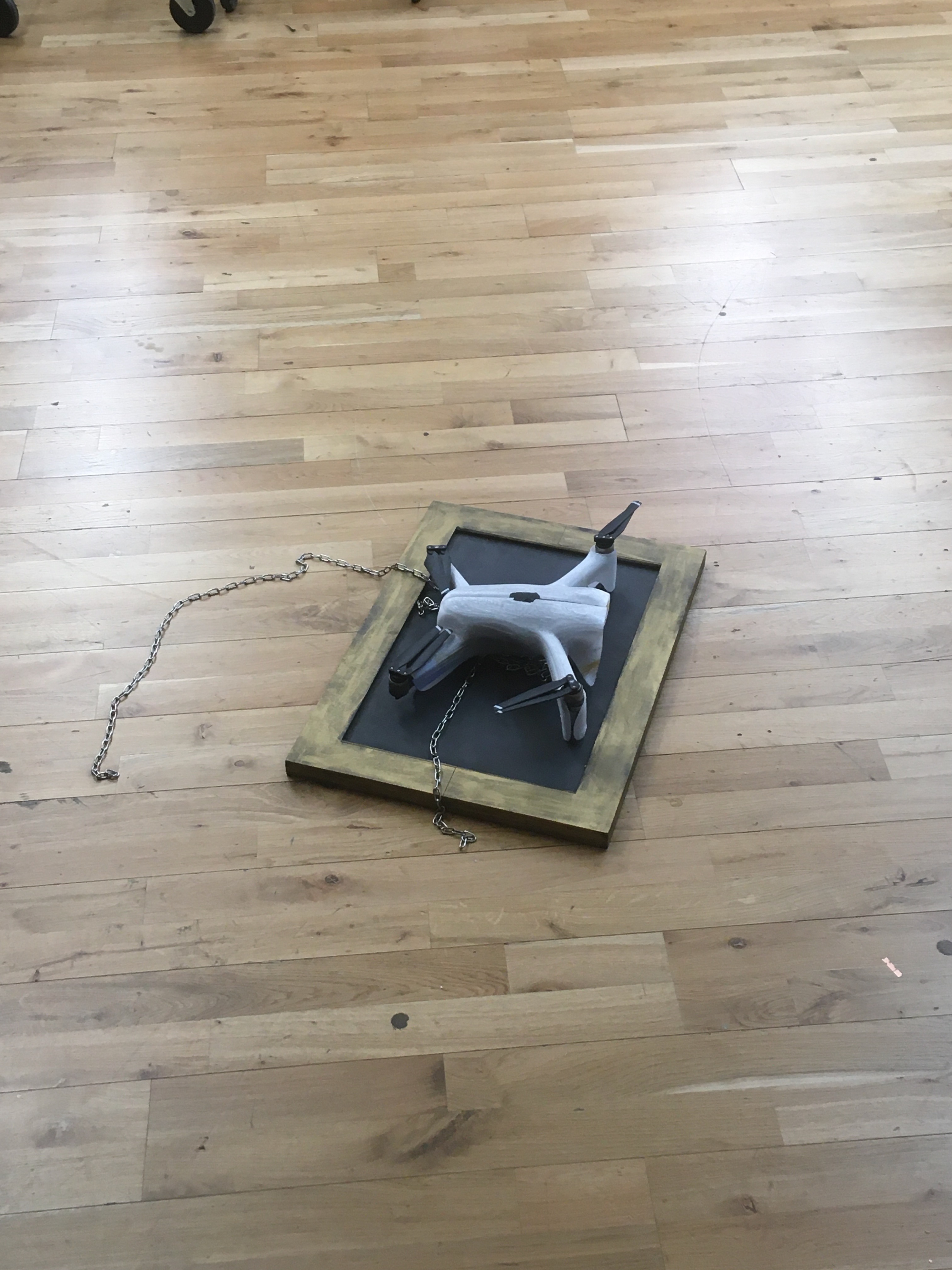 Drone in shell during OpenCV person detection testing
