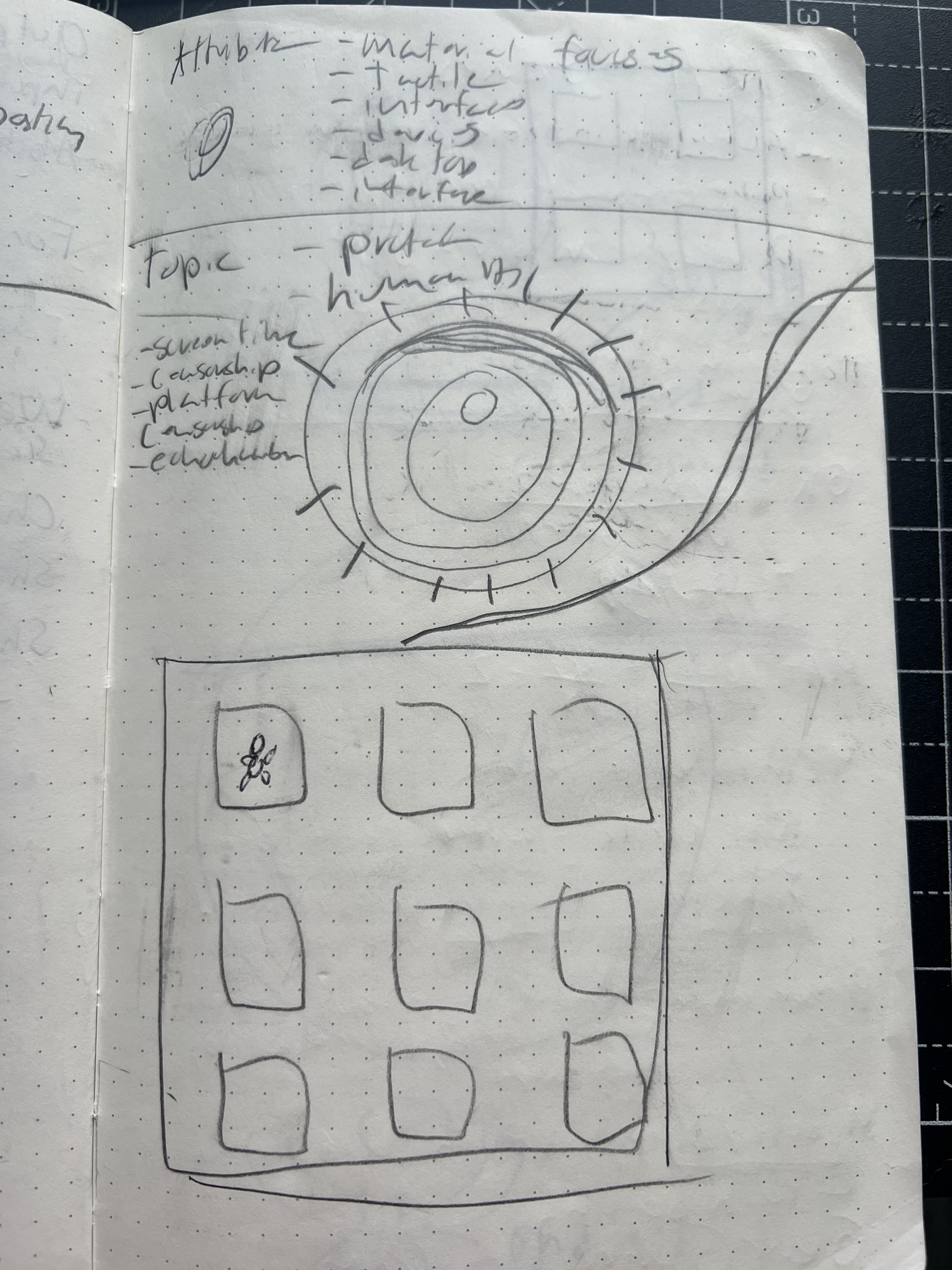 Initial project sketches and planning