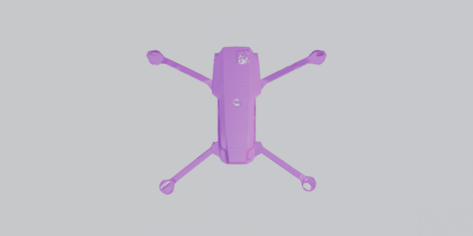 Professional scan of Mavic Pro drone in two positions