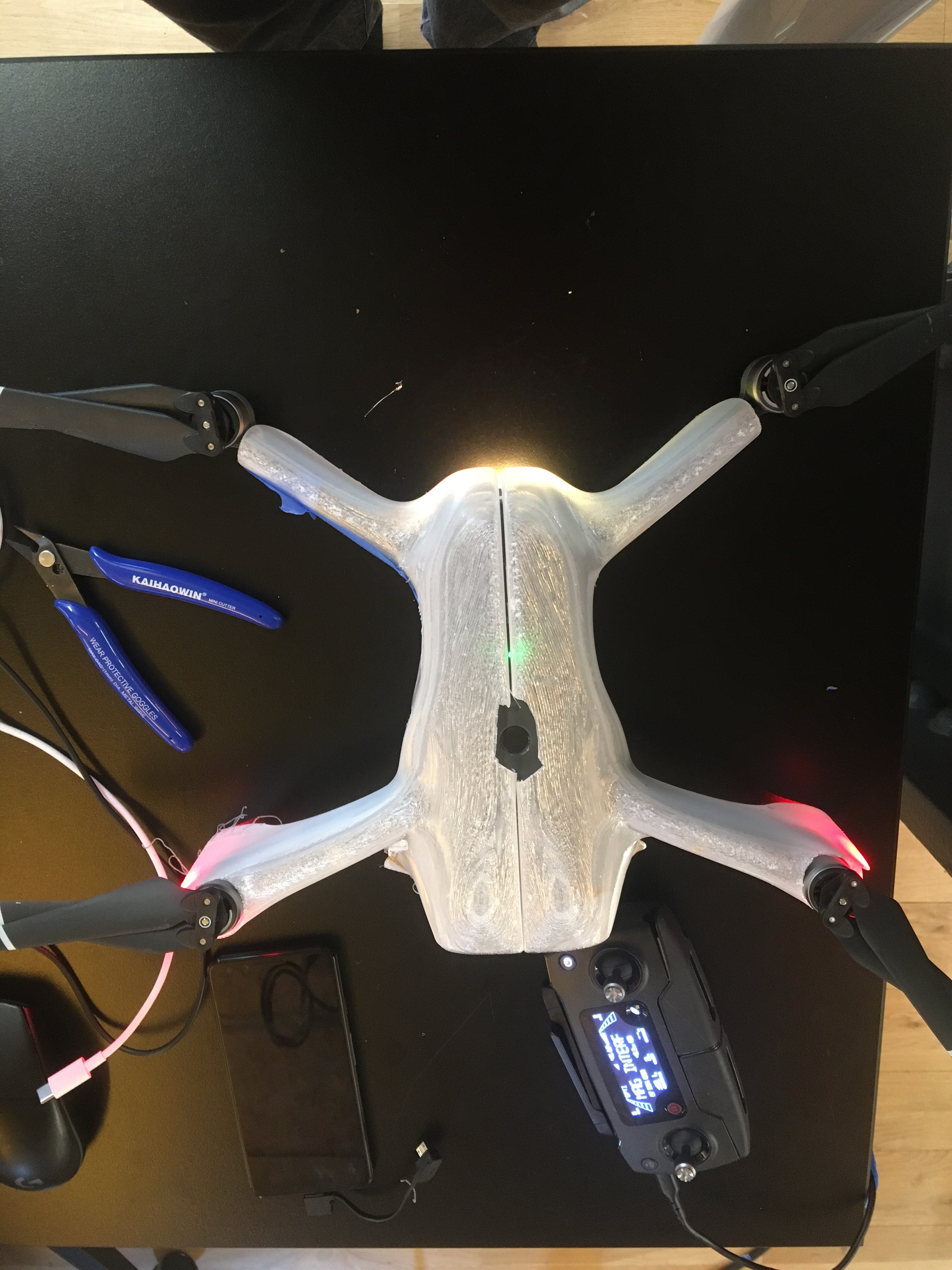 High quality shells from Ultimaker printer with access hole for power button