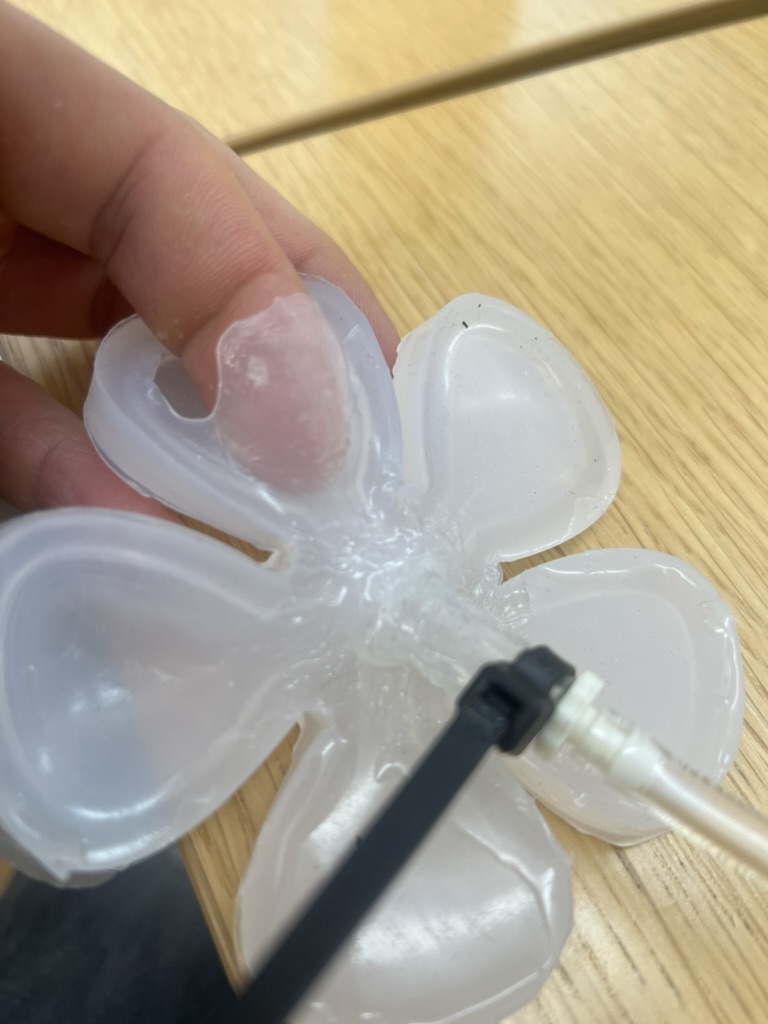 The burst silicone cast