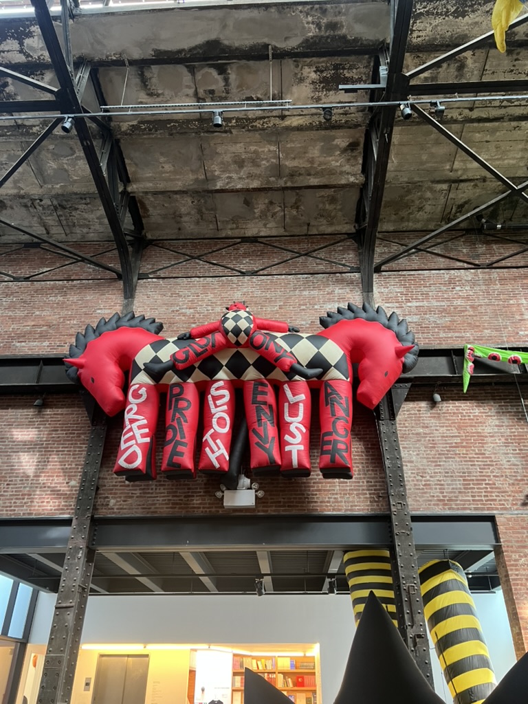 Pat Oleszko inflatable sculpture at the Sculpture Center
