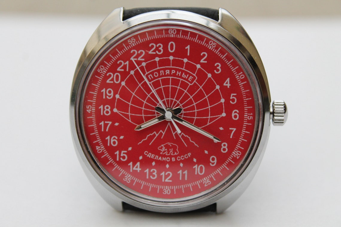 Soviet Raketa 24H POLAR - Mechanical Watch - Vintage Unique USSR Watch - Military image 1