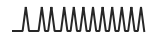 Wireshark activity sparkline for lo0 showing a steady, evenly spaced pulse