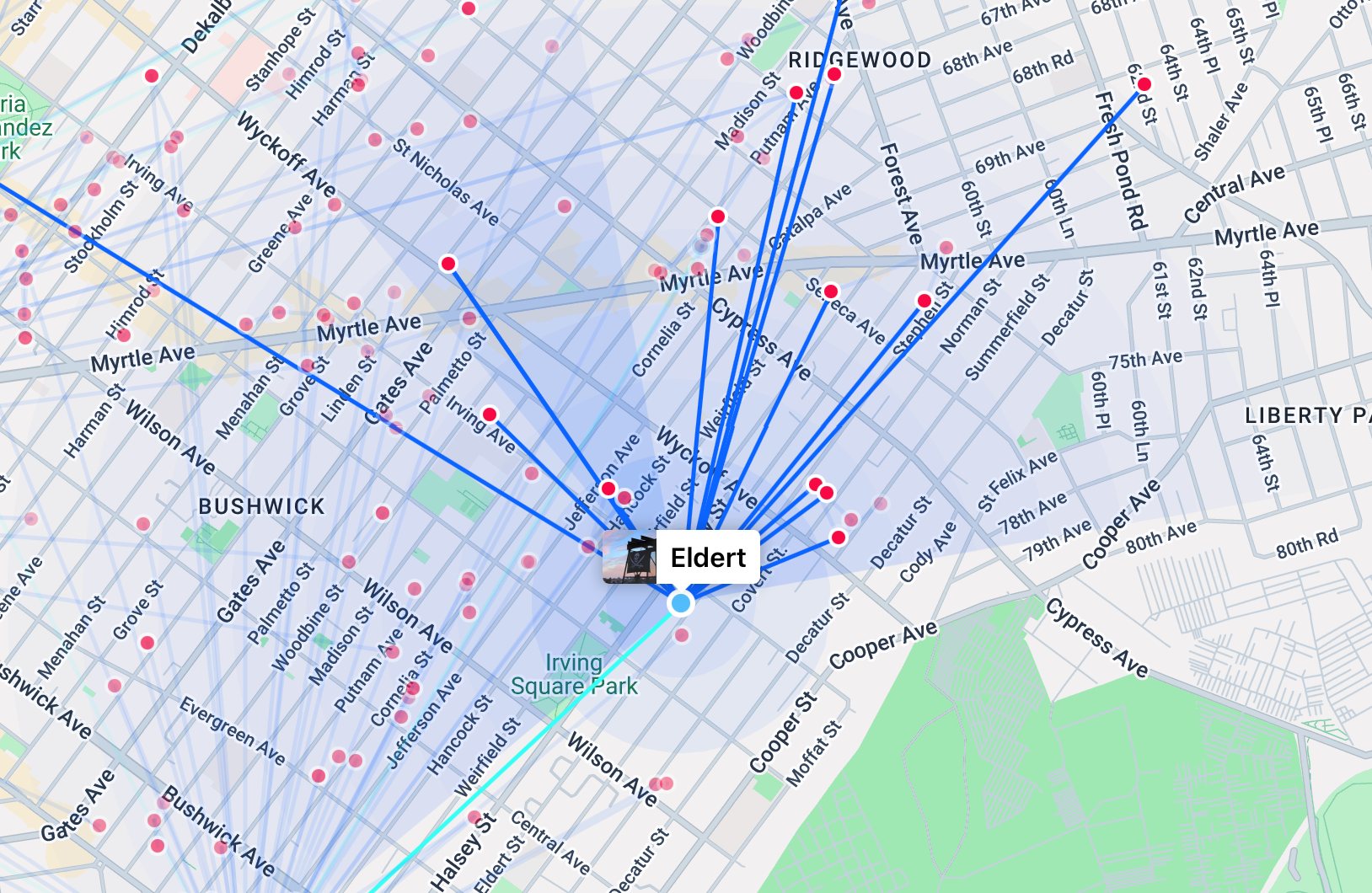 Eldert NYC Mesh station, hop 3 of the trace